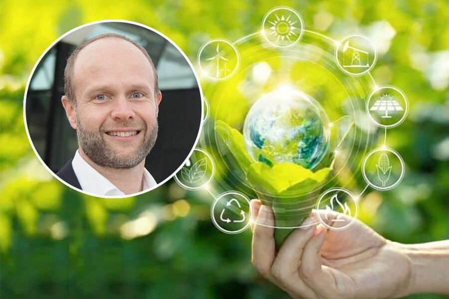 Direktør for bærekraft i Schneider Electric Norge, Jonas Normann: - Konkurranse i dag ikke handler om produkter og systemer, men hvordan man jobber. Fotomontasje: ITBaktuelt