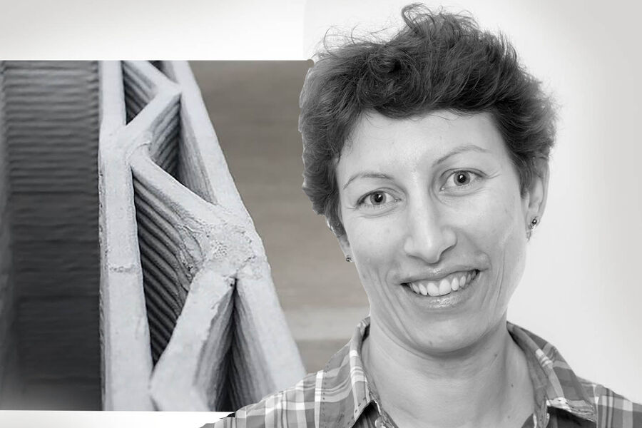 3D-printing kan gjøre hele verdikjeden for bygging digital, men utviklingen går for sakte, syns forskere. Nathalie Labonnote og innfelt eksempel på 3D-printing. Foto: Shutterstock/ Sintef. Montasje: ITBaktuelt.