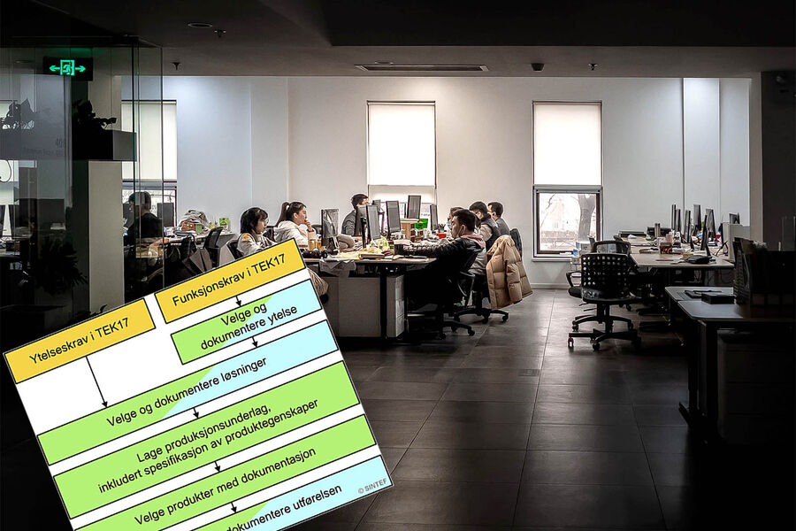 Det er mange krav og regler å forholde seg til når man skal bygge. Fotomontasje: ITBaktuelt