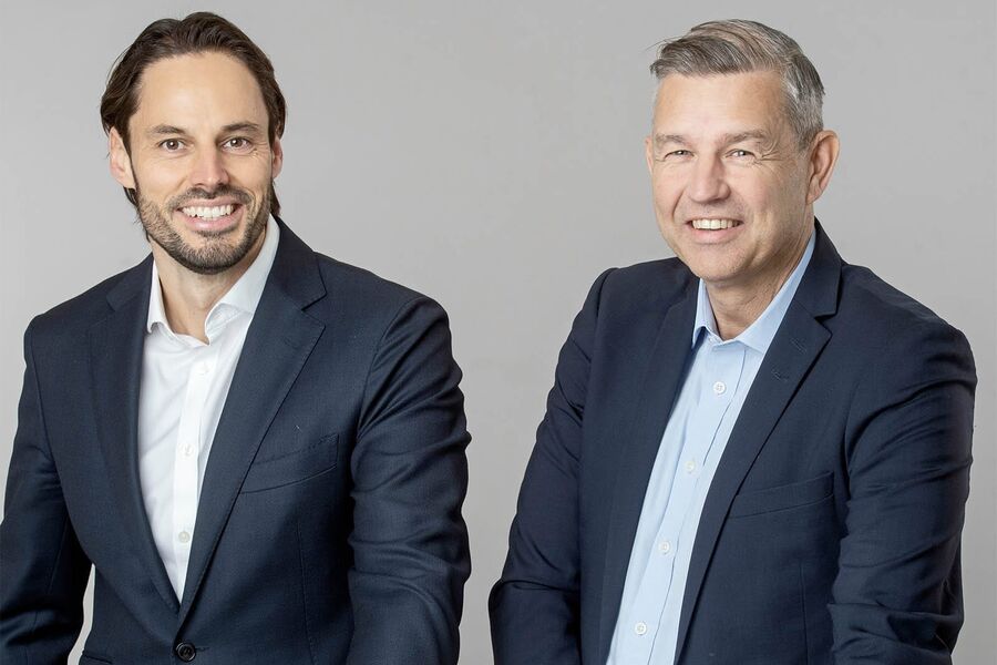 Robin Boheman (t.v.) og Anders Lundin i Instalco. 