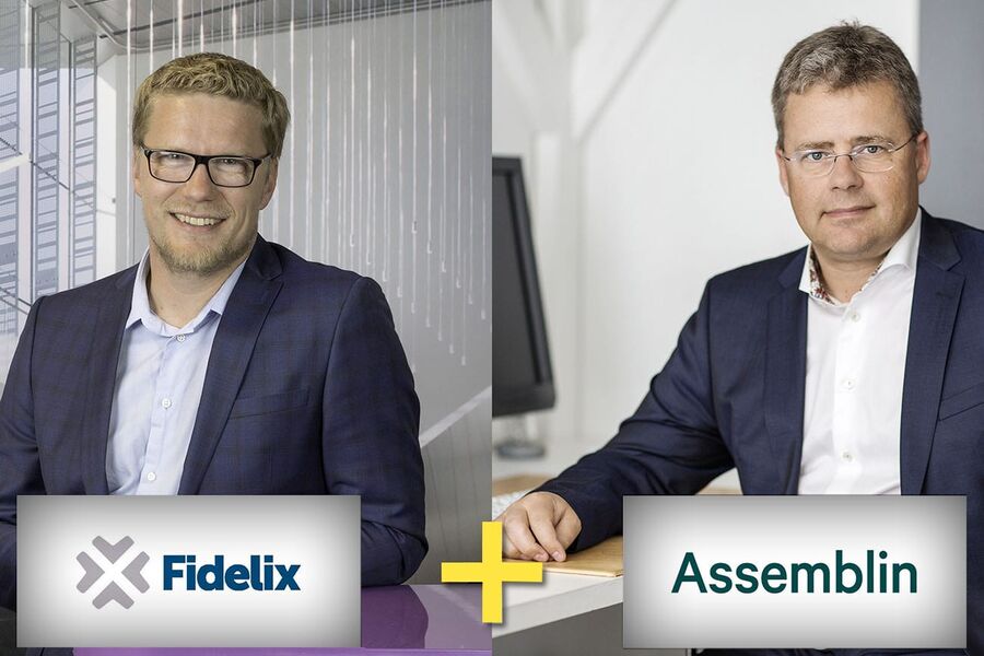Tero Kosunen, konsernsjef i Fidelix og Mats Johansson, konsernsjef i Assemblin.