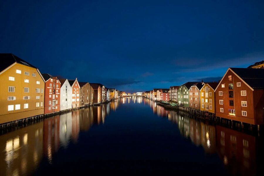 Diplom Norsk lyspris 2017 Lysplan for Kanalen og Nidelva i Trondheim. Foto Zenisk