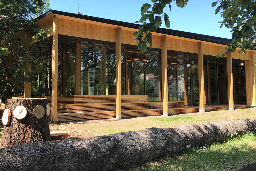 Klimahuset skal være en storstue for klimaformidling. Det gjenspeiles i byggets egenskaper. Foto: Marit Skaatan/UiO