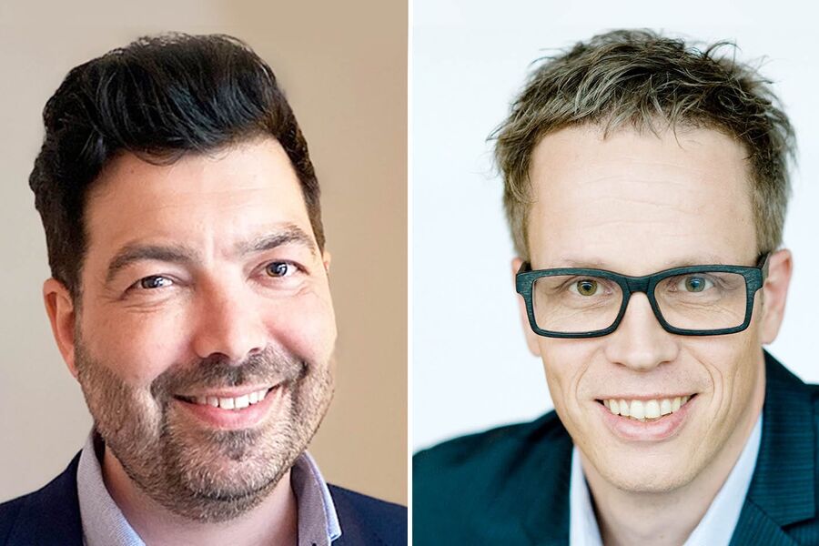 SAMARBEIDER: Alexander Brage Hansen i buildingSMART Norge og Jacob Mehus i Standard Norge vil styrke et allerede godt samarbeid. 