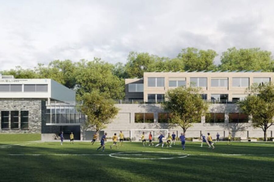 Nye Eikeli VGS. Illustrasjon: Nordic - Office of Architecture