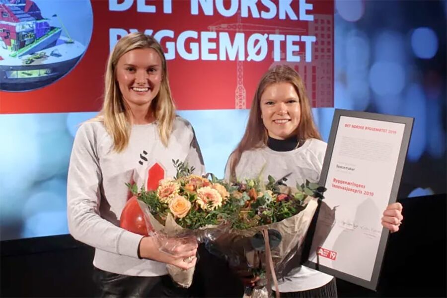 Fra venstre, Helen Margrethe Bøhler og Anniken S. Hofsgaard fra Spacemaker. Foto: Endre Simonsen. 