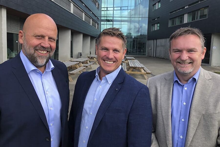 Fra venstre: Frode Ravndal Evensen, Technogarden, Nils Kjetil Sande og Audun Grønnestad i Technical Resources AS