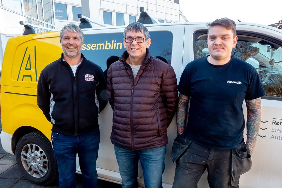 Avdelingssjef Cato Andresen, driftsansvarlig Runar Svingen og rørlegger Nicky Fykse tilbyr nå rørservicetjenester fra Assemblins nye serviceavdeling i Fredrikstad.