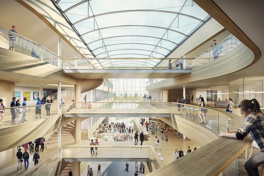 Nye Horten VGS. Illustrasjon: Link arkitektur