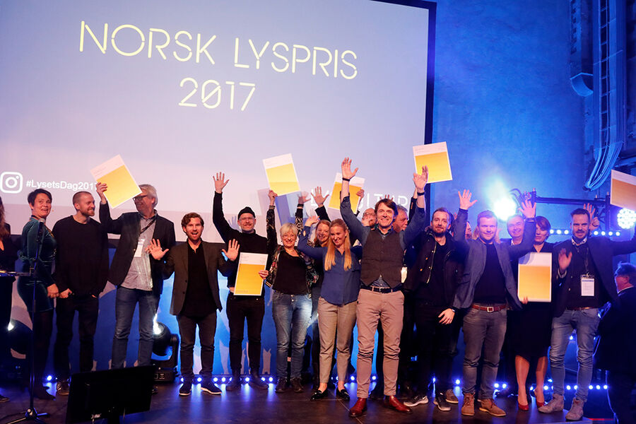 Fra tildelingen av Norsk Lyspris 2017. Foto: Lyskultur