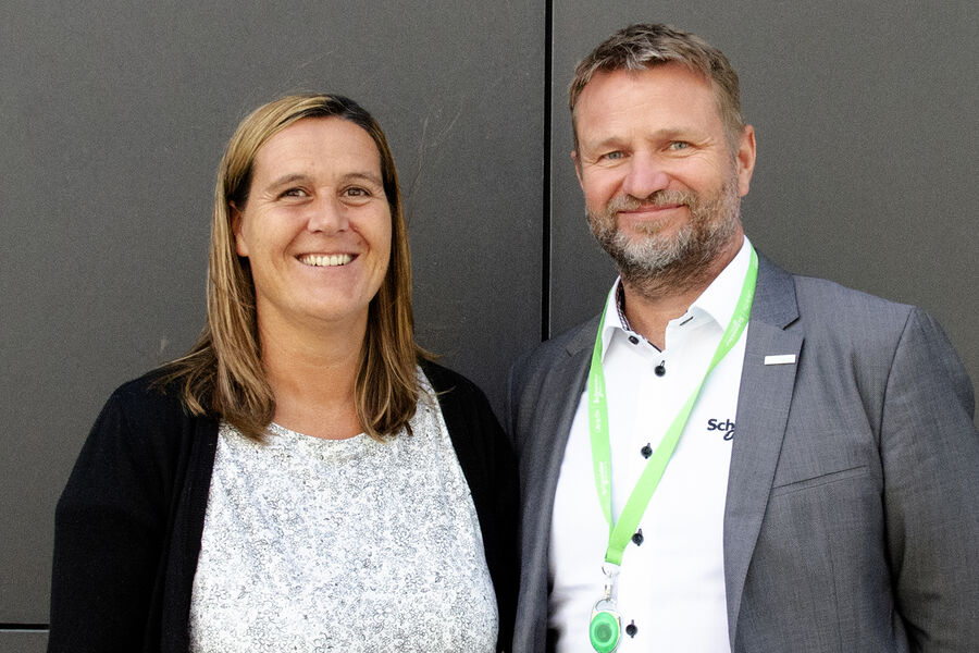 chneider Electrics Hege Gripp Evensen og Dag Otterstad.