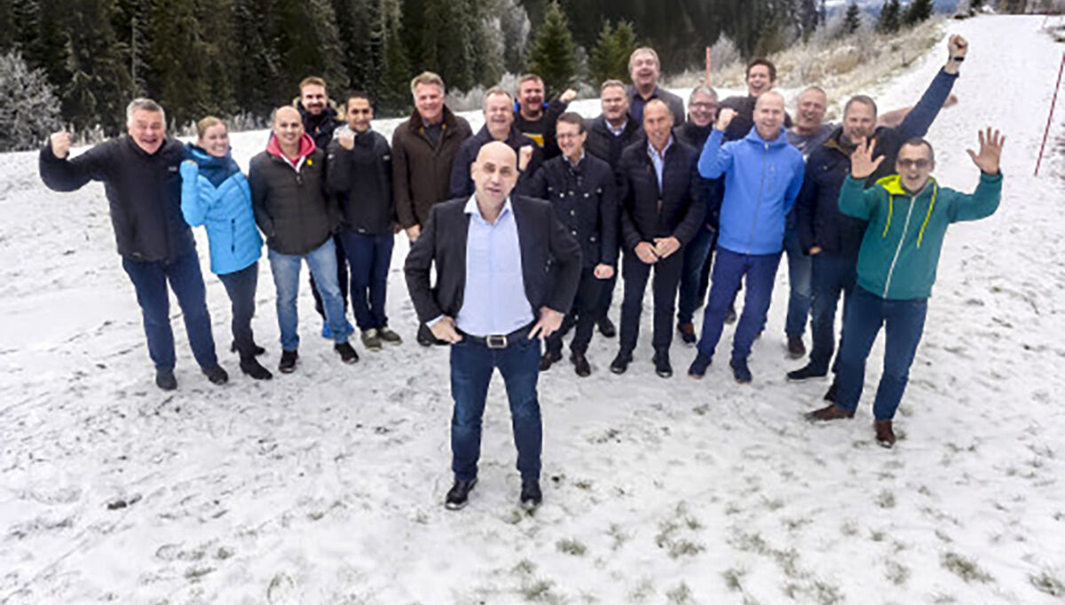 Direktør Torkil Skancke-Hansen og avdelingssjefene i Assemblin kan glede seg over tidenes ordrereserve og gode utsikter for 2018. 2017-12-19-assemblin