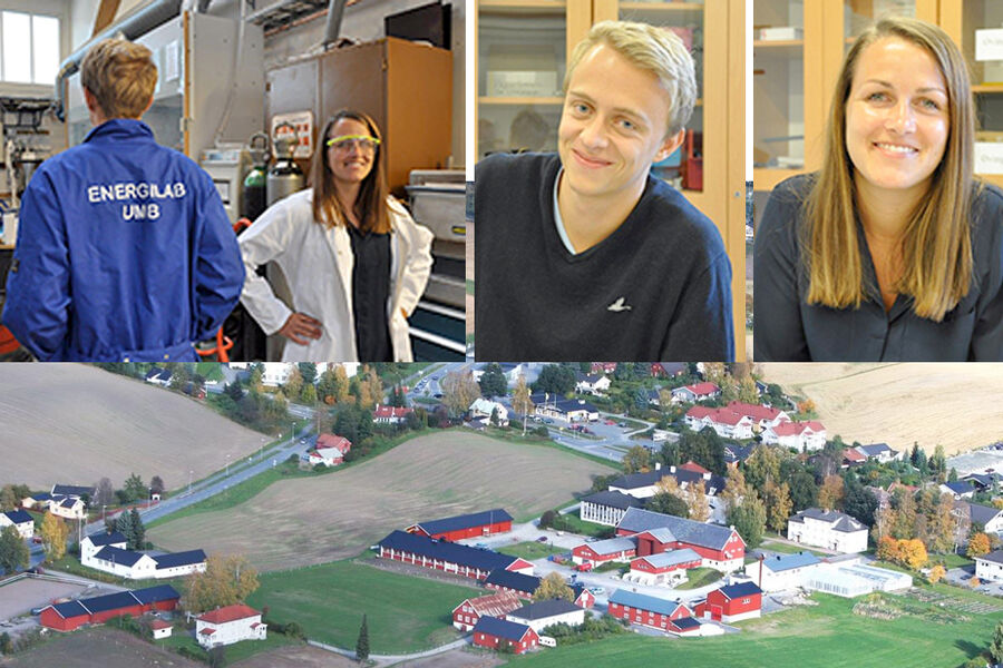 Lena-Valle videregående skole med Marius Kristiansen (t.v) og Tora Marie Hveem Kjølseth innfelt.