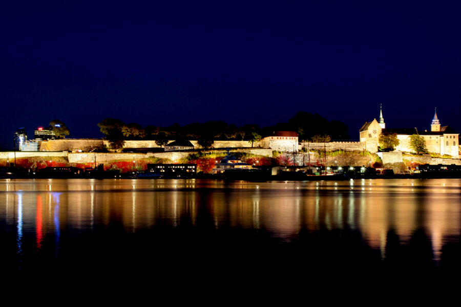 Vinner Lysprisen 2014 - Akershus Festning i Oslo. Foto: Lyskultur