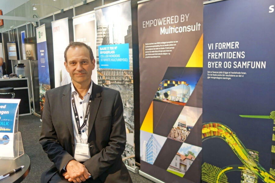 - Vi er på Eliaden for å synliggjøre rådgiverleddet, sier Espen Schreiner i Sweco Norge. ©Fotograf Knut Randem