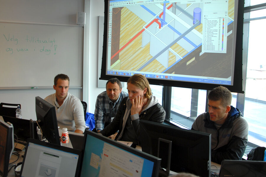 Mange firmaer rekrutterer gjerne nye medarbeidere på BIM Show Off ved Fagskolen i Oslo Akershus. Foto: ITBaktuelt/Per Henriksen