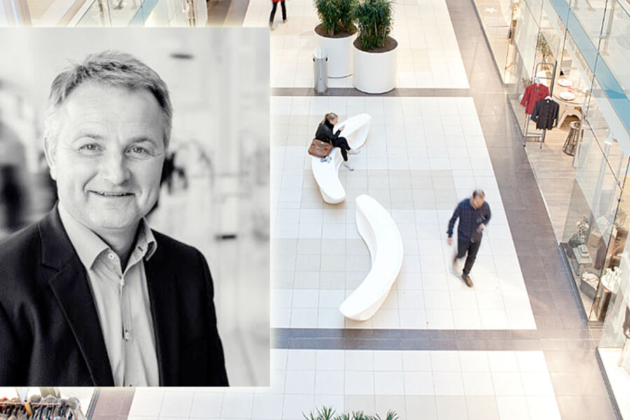 Teknisk sjef Calle Evenrud i Citycon og fra kjøpesentret Holmen på Nesbru.