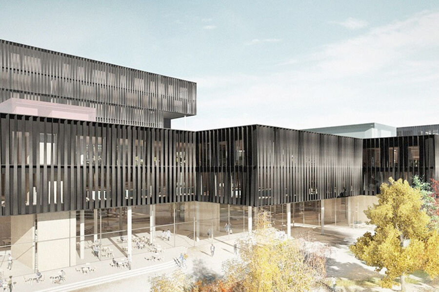 Universitetet i Oslo, Livsvitenskapsbygget er blant de fem gode eksemplene Statsbygg viser til. Illustrasjon: Statsbygg/Ratio Arkitekter.