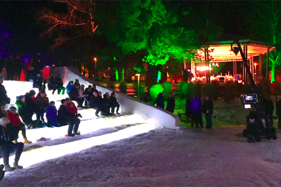 Underbelyst tribune. Alle foto: Rambøll