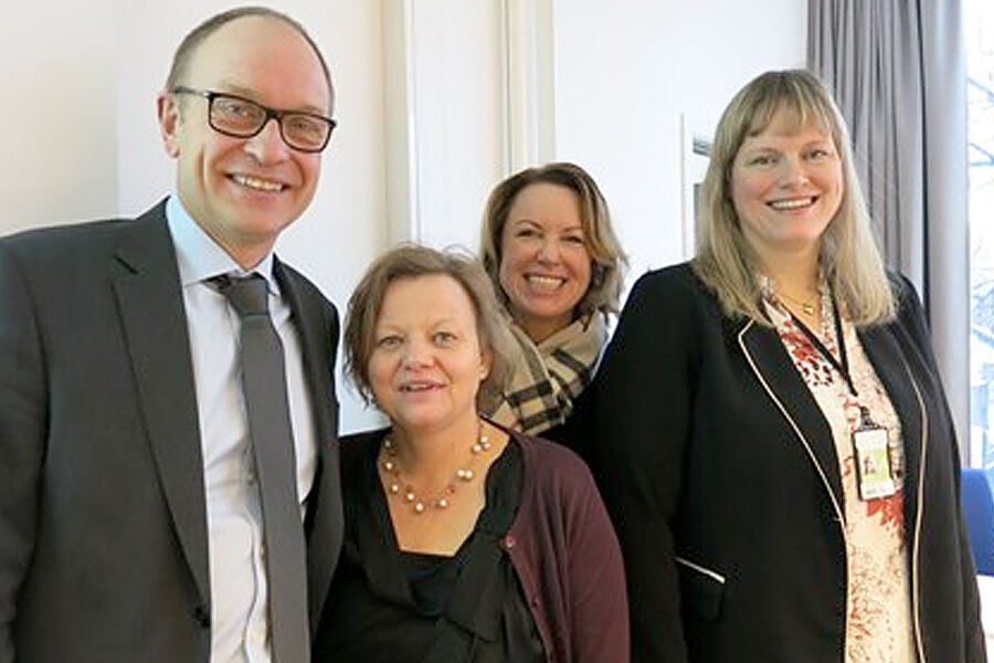 Fra venstre: Dag Strømsnes, Susan van Hes, Liv Kari Skudal Hansteen og Viel Sørensen. Foto (Trond Brekke, RIF): 