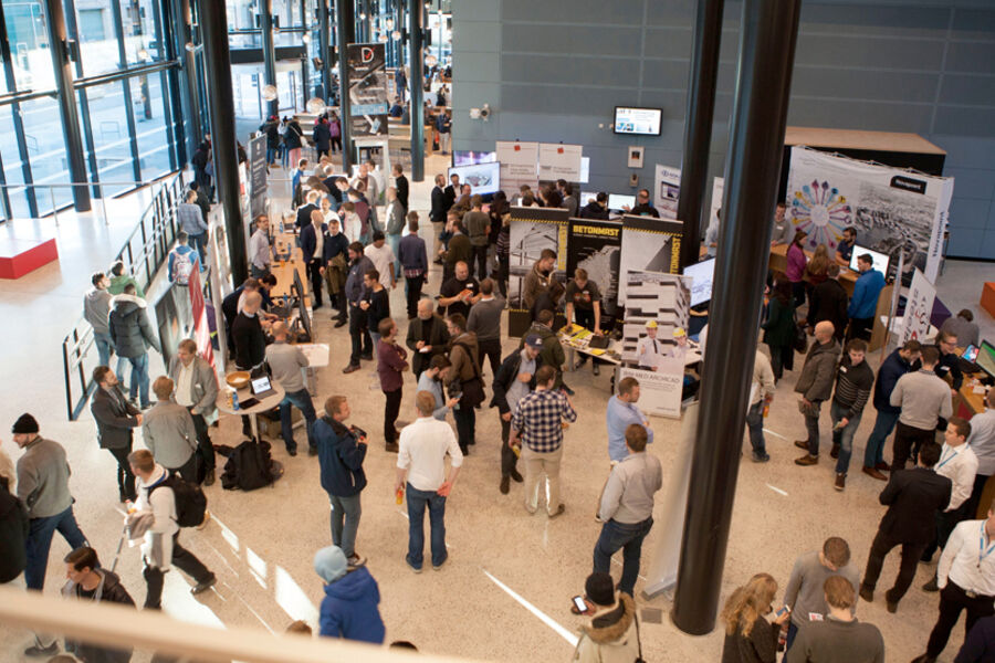 Tilstrømning til BIM-seminaret på Kuben i Oslo. Alle foto: Magnus Edvardsen.