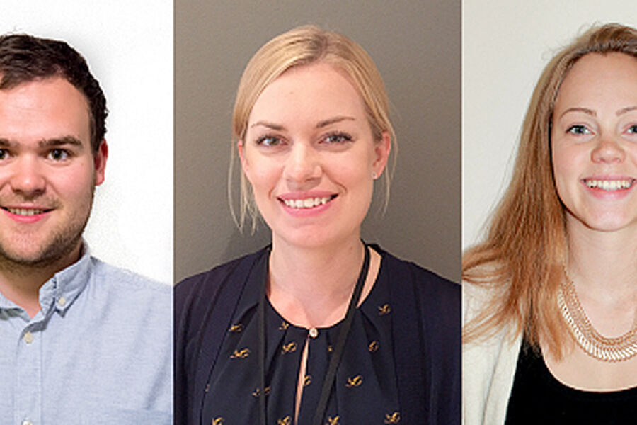 Sommervikarer hos Sweco: Fra venstre Ole Einar Butli Hårstad, Olivia Hägglöf og Marte Irtun Aas. 