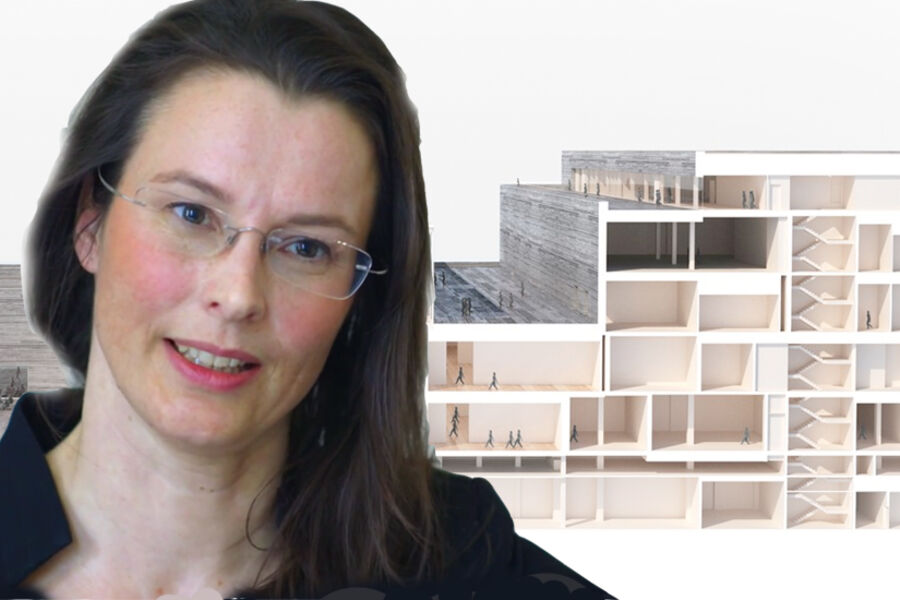 Innfelt: Hedvig Witsø, prosjektleder 2. prosjektering fra filmen Statsbygg har laget om bygging av Nasjonalmuseet. Montasje: ITBaktuelt.