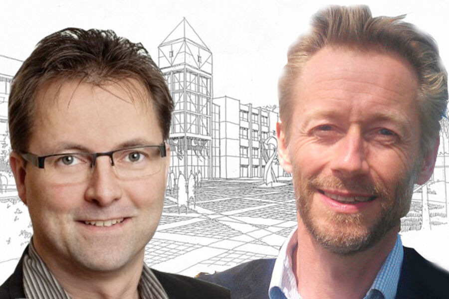 NBEF ledes av Håkon Harv (t.v) som er styreleder og Eystein C. Husebye som er daglig leder. Illustrasjon: ITBaktuelt