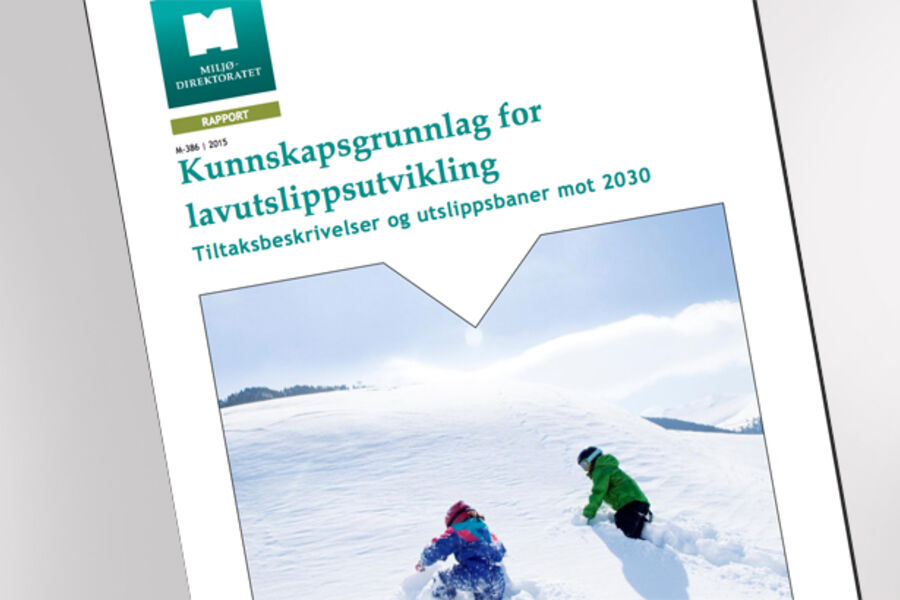 Forsiden av Miljødirektoratets siste rapport.