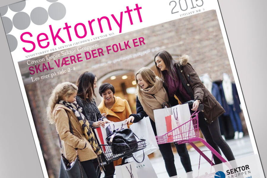 Forsiden av siste utgave av Sektornytt.