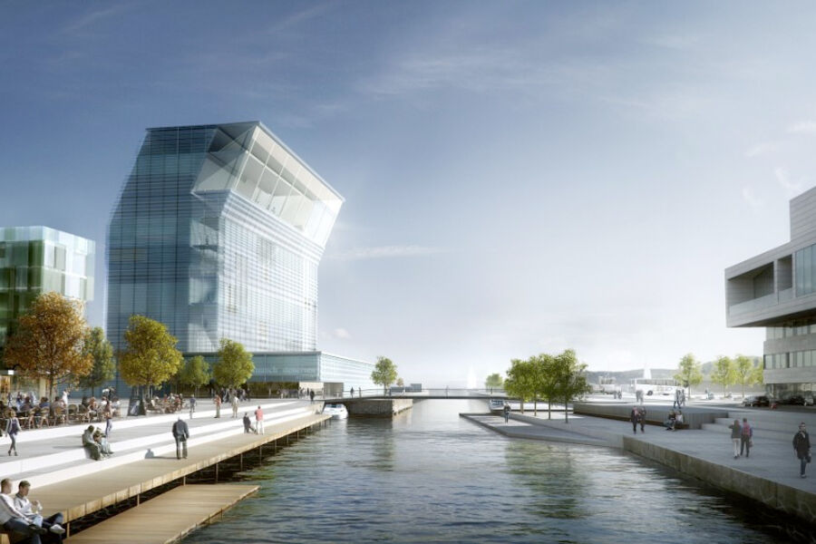 Byrådet i Oslo vil ha ny gjennomgang også av Lambda-prosjektet. Foto: Illustrasjon: Herreros Arquitectos/MIR