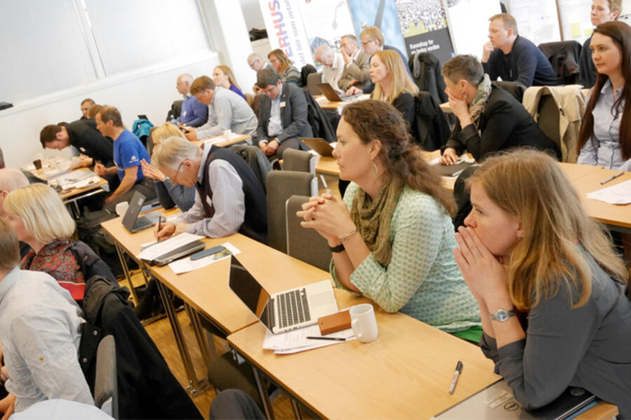 Fra ???oppstartsmøtet på Værnes i forrige uke. Foto: SINTEF Byggforsk