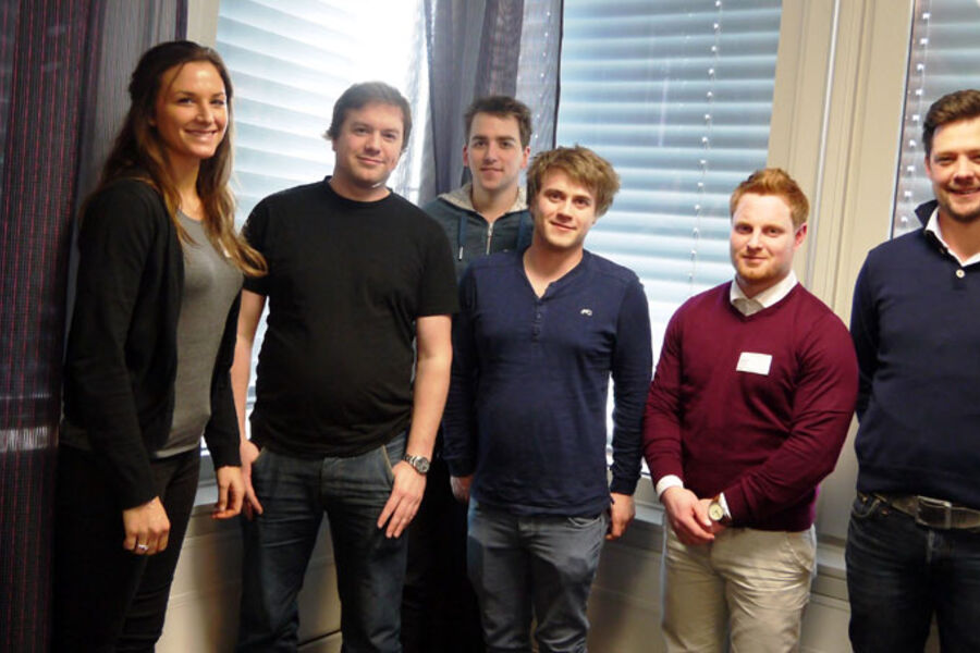 Her ser vi fremtiden i bransjen. Fra v. Ingebjørg Foss, Siemens, Tore Egil Halse, VisionTech, Philip Eliassen, Leithe & Christiansen, Tobias Tronstad Johansen, Goodtech, Geir Venz, HS:Vagle, André Simonsen, GK 