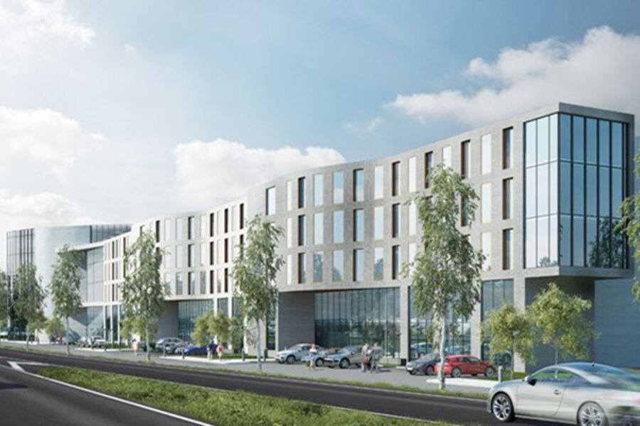 Lysaker Polaris, attrajktivt bygg på grenssa mellom Oslo og Bærum. Foto: NCC