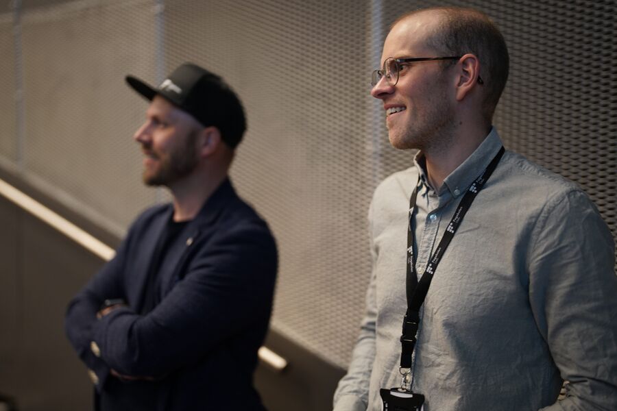 BIM-lærere David Bakken og Steffen Hamborg. Foto: Harald Selvær