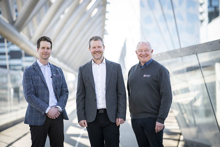 GÅR SAMMEN: Rejlers Norge kjøper opp Omega Holtan. Lederne mener de er en god match, f.v. Ragnar Holtan, Petter Arnesen og Tom Andersen.