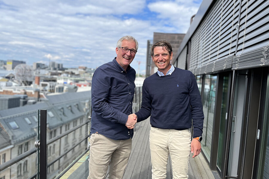 Nicolai Dirdal i Simenergi AS og Dag B. Jansson i Eiendomsverdi AS vil bidra til mer bærekraftige eiendomsporteføljer og flere oppdrag for byggnæringen.