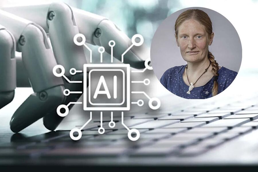 Tid for kunstig intelligens i byggebransjen. Innfelt Signe Riemer-Sørensen, forskningsleder ved SINTEF.