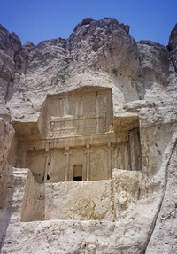 Darius the Great's tomb at Naqsh-e Rustam in Iran 