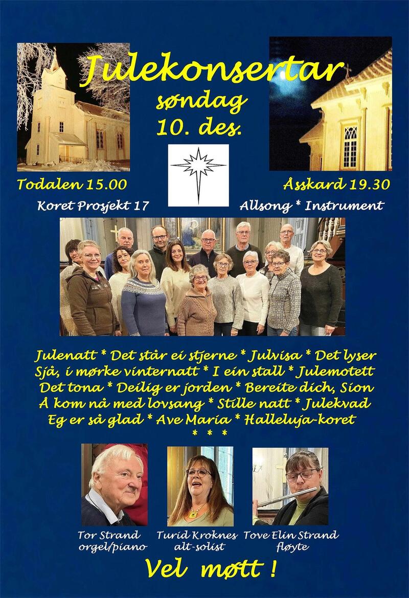 Plakat - julekonsertar