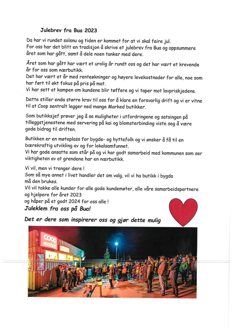 Julebrev fra Bua 2023