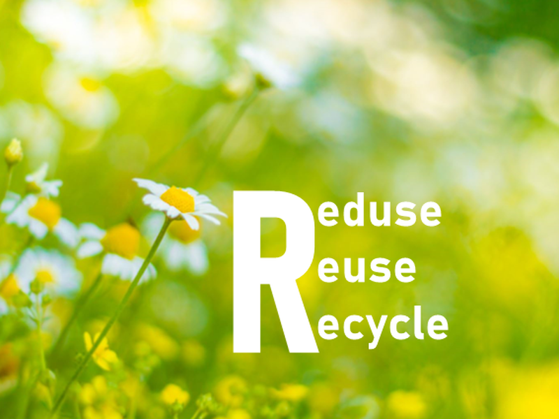 Reduse, reuse, recycle blomsterbakgrunn