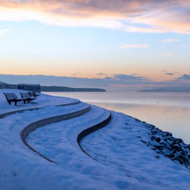 Foto av Mjøsparken vinterstid