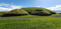  The 5000 year old main mound at Knowth in Ireland.