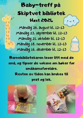 Plakat for baby-treff høsten 2024