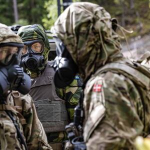 Foto fra øvelse i regi av Forsvaret