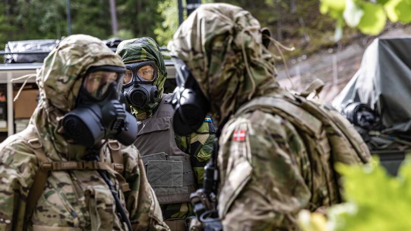 Foto fra øvelse i regi av Forsvaret
