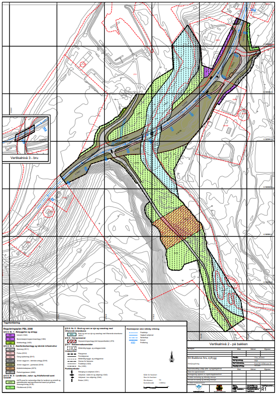 Plankart E6 Badderen Bru nybygg