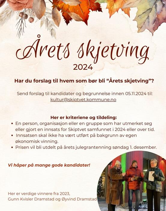 Årets skjetving