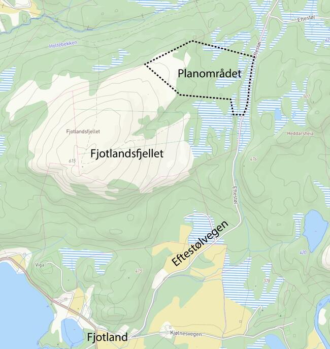 Oversiktskart med plassering av planområde